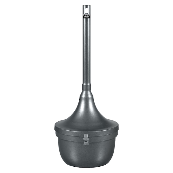 Ex-Cell Kaiser 4.5-Gal. Cigarette Receptacle - Steel, Hammered Charcoal SRS-1 HCCL - main